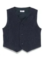 Il Gufo Babies' Tailored Vest In Blue