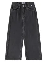 Il Gufo Kids' Wide-leg Jeans In Black