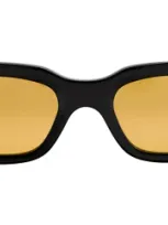 Illesteva Cali Sunglasses In Black / Honey See Through