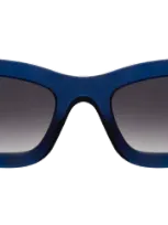 Illesteva Donna Sunglasses In Navy / Grey Gradient