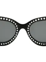 Illesteva Mary Lou Crystal Sunglasses In Black