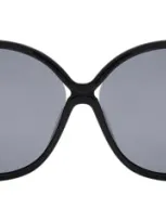 Illesteva Nancy 57 Sunglasses In Black / Grey