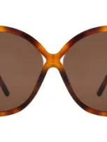 Illesteva Nancy 57 Sunglasses In Brown