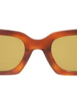 Illesteva Nk X  Wilson Sunglasses In Red Havana / Honey Flat See Through