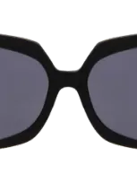 Illesteva Oma Sunglasses In Matte Black/matte White Tortoise / Grey