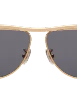 Illesteva Riviera Sunglasses In Rose Gold / Grey