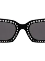 Illesteva Wilson Crystal Sunglasses In Black