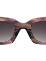 Illesteva Wilson Sunglasses In Purple Aurora / Grey Flat Gradient