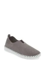 Ilse Jacobsen Tulip Perforated Sneaker In Smoked Pearl