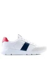 Isaia Calfskin Amalfi Sneakers In White