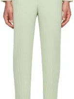 Issey Miyake Green Tailored Pleats 1 Trousers