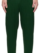 Issey Miyake Green Tailored Pleats 1 Trousers In 64-seaweed Green