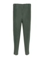 Issey Miyake Sage Green Polyester Pant