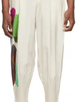 Issey Miyake Off-white Cascade Picturesque Trousers In 41-ivory