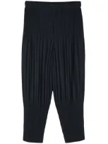 Issey Miyake Pleated Baloon Trousers In Blue