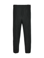 Issey Miyake Basic Pleats Straight Leg Trouser In Black