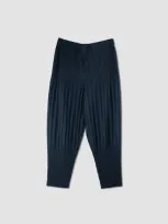 Issey Miyake Pleated Trousers In Blu