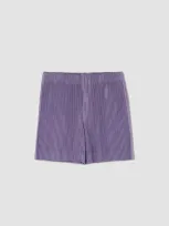 Issey Miyake Shorts Mc July In Gray Purple