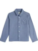 J & Josh Kids' Cotton Long-sleeve Shirt In Blue