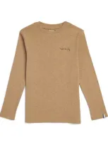 J & Josh Kids' Embroidered Long-sleeve T-shirt In Brown