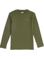 J & Josh Kids' Embroidered Long-sleeve T-shirt In Green