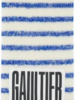 Jean Paul Gaultier Blue & Off-white 'the Marinière' Scarf In 0150-white/blue