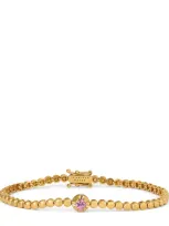 Jennifer Meyer Yellow Gold And Pink Saphhire Tennis Bracelet