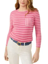 J.mclaughlin Stripe Piper Dress In Pink