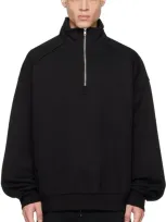 Juunj Black Half-zip Track Jacket In 5 Black