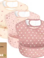 Keababies Kids'  3-pack Presto Waterproof Bibs In Butterflies