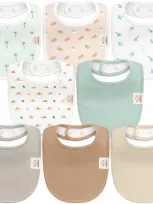 Keababies 8-pack Baby Drool Bibs In Roarsome