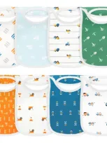 Keababies Kids'  8-pack Hallo Drool Bibs In Multi