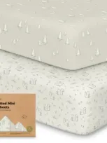 Keababies Kids'  Isla Fitted Mini Crib Sheets In Pine Grove