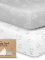 Keababies Kids'  Soothe Fitted Crib Sheet In Gray