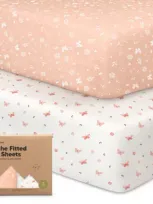 Keababies Kids' Soothe Fitted Crib Sheet In Butterflies