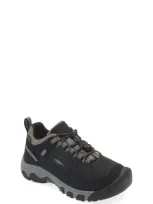 Keen Kids' Targhee Iv Waterproof Hiking Shoe In Black/steel Grey