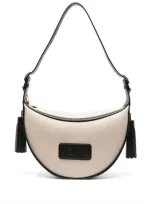 Kenzo 18 Medium Canvas Shoulder Bag In Neutrals