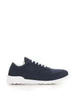 Kiton Canvas Sneaker In Blue