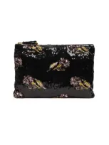 La Doublej Ruffle Pochette In Mayfair Black