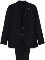 Luigi Bianchi Mantova Virgin Wool Suit In Blue