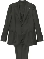 Luigi Bianchi Mantova Virgin Wool Suit In Green