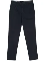 Luigi Bianchi Trousers With Logo In Blue