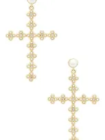 Luv Aj Daisy Cross Earrings In 金色