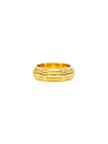 Luv Aj Remy Ridged Ring In 골드