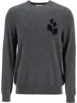 Marant Evans Cotton And Wool Pullover In Grey