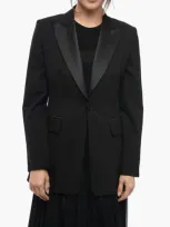 Max Mara Wool Gara Blazer With Peak Lapel In Blue