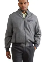 Members Only Anderson Glen Plaid Iconic Racer Jacket In Grey