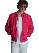 Members Only Classic Iconic Racer Jacket In Hot Pink