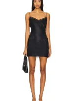 Mirror Palais Anemone Mini Dress In Black