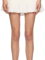 Mirror Palais White Daisy Skort In Off-white